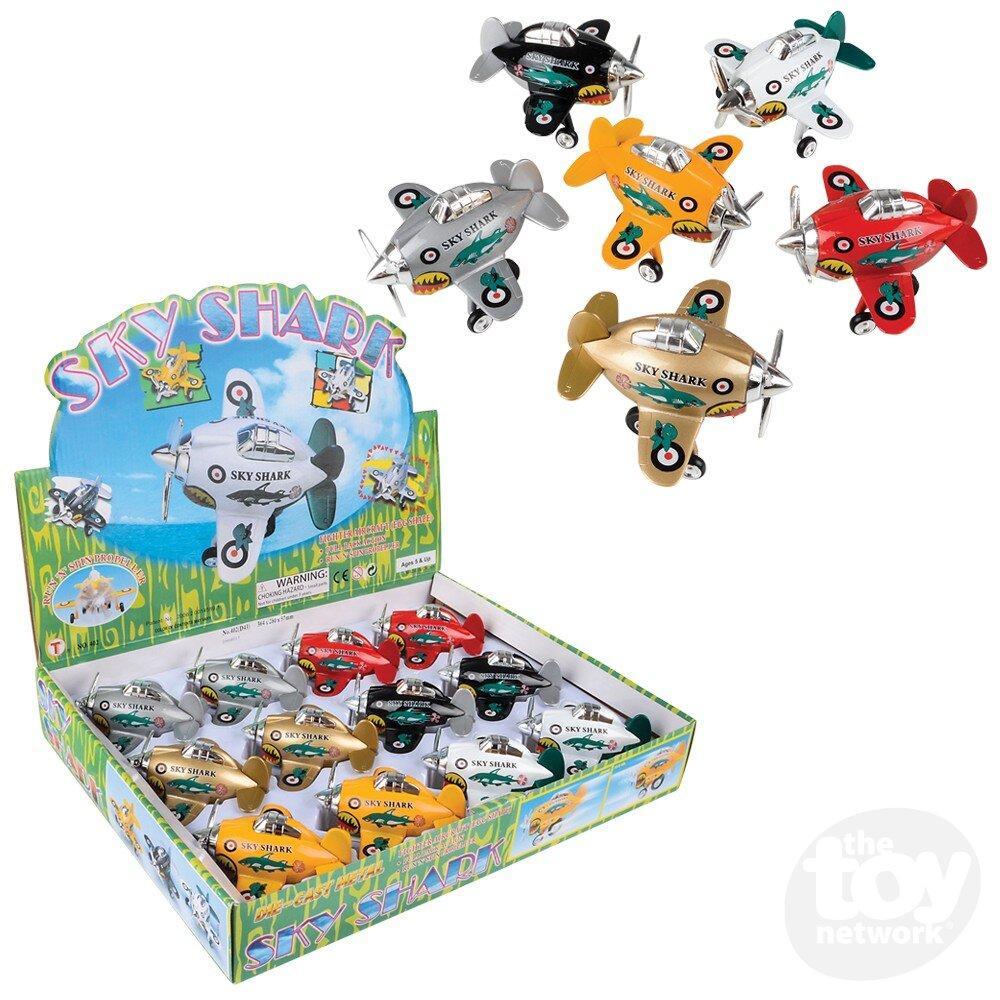 3.5" DIECAST PULLBACK SKY SHARK PLANE