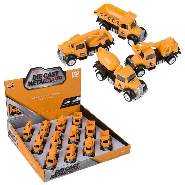 DIE CAST PULL BACK CONSTRUCTION VEHICLES 3"