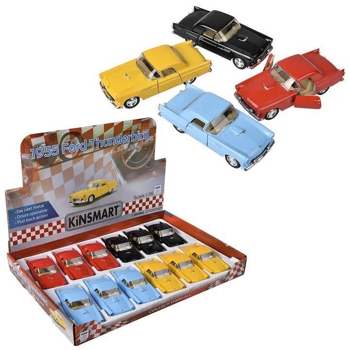 5" DIECAST PULL BACK 1955 FORD THUNDERBIRD