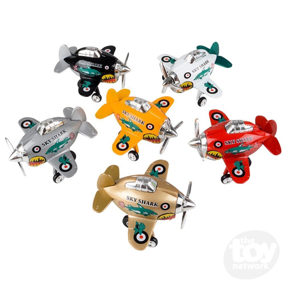 3.5" DIECAST PULLBACK SKY SHARK PLANE