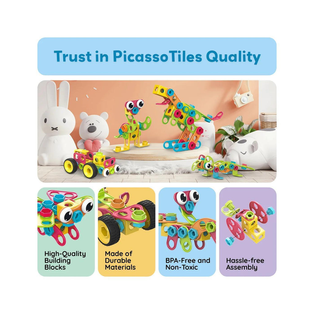 PicassoTiles Engineering Construction Set
