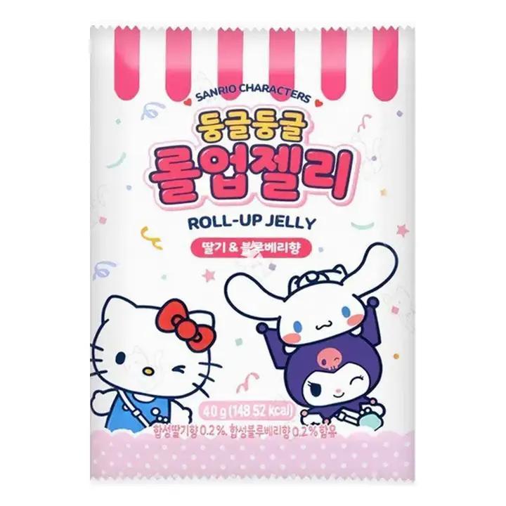 Sanrio Round Rollup Jelly Strawberry & Blueberry 40g