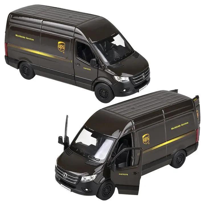 5" DIECAST PULL BACK UPS DELIVERY VAN