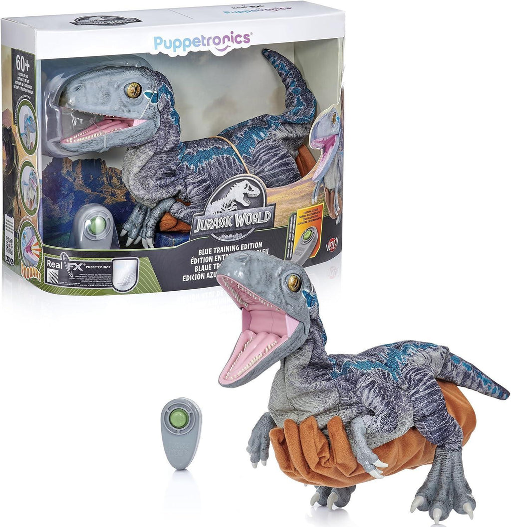 WOW! JURASSIC BABY BLUE RAPTOR PUPPETRONIC REAL