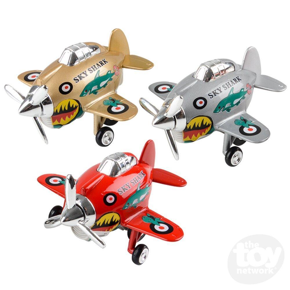 3.5" DIECAST PULLBACK SKY SHARK PLANE