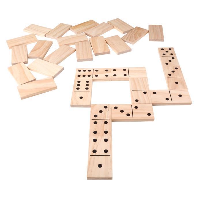 6" JUMBO WOODEN DOMINOES SET