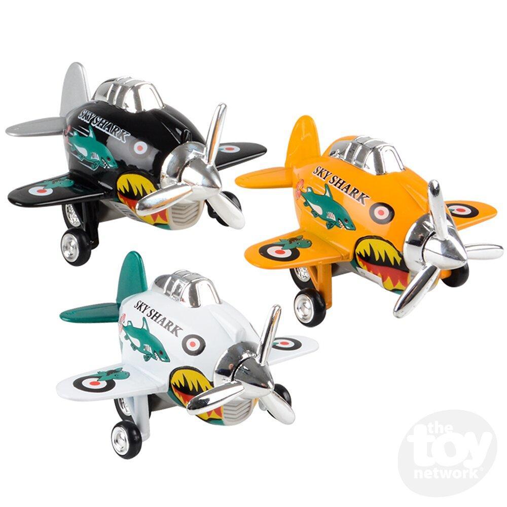 3.5" DIECAST PULLBACK SKY SHARK PLANE