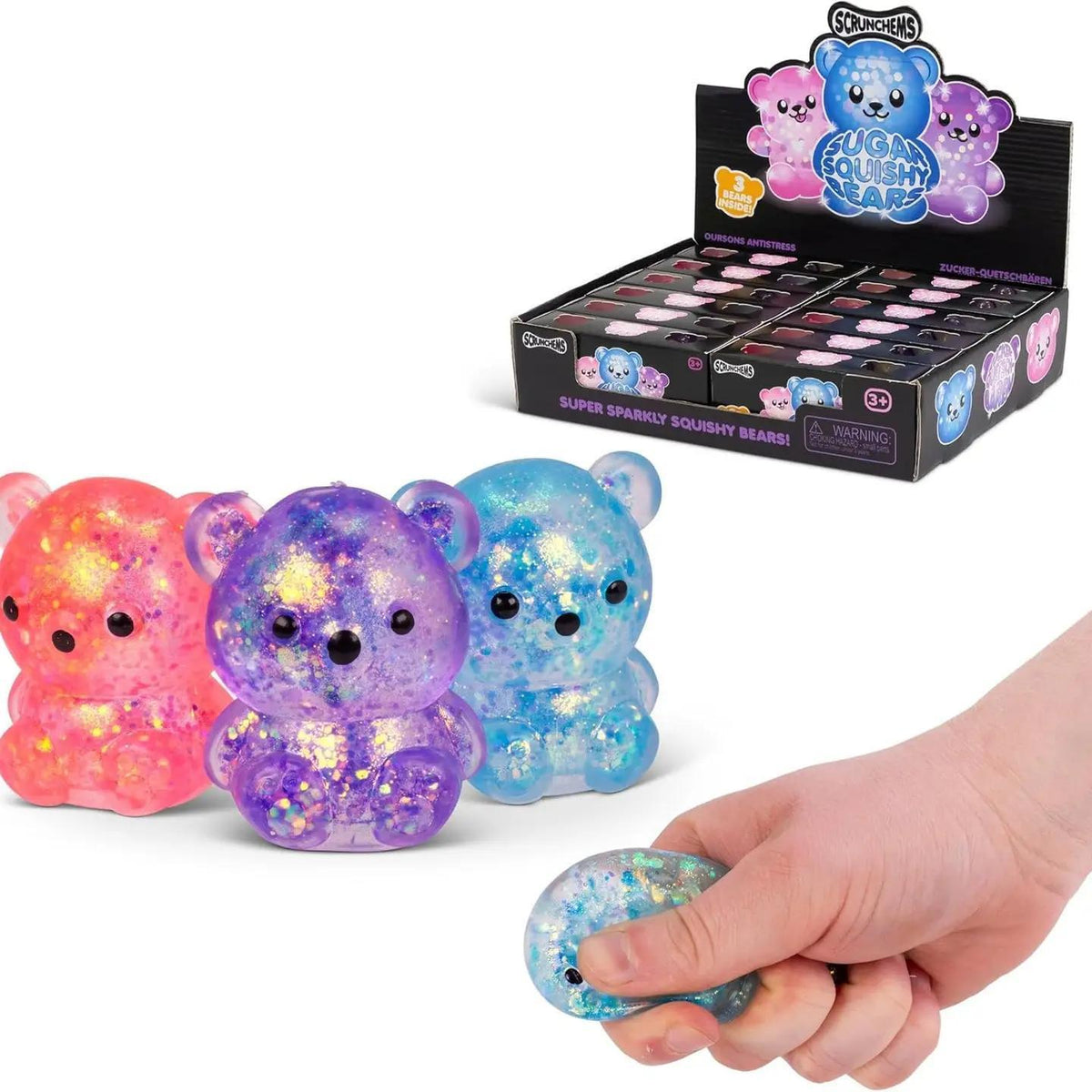 Scrunchems® Sugar Diddy Bears Squishy Fidget Toy (3pc)