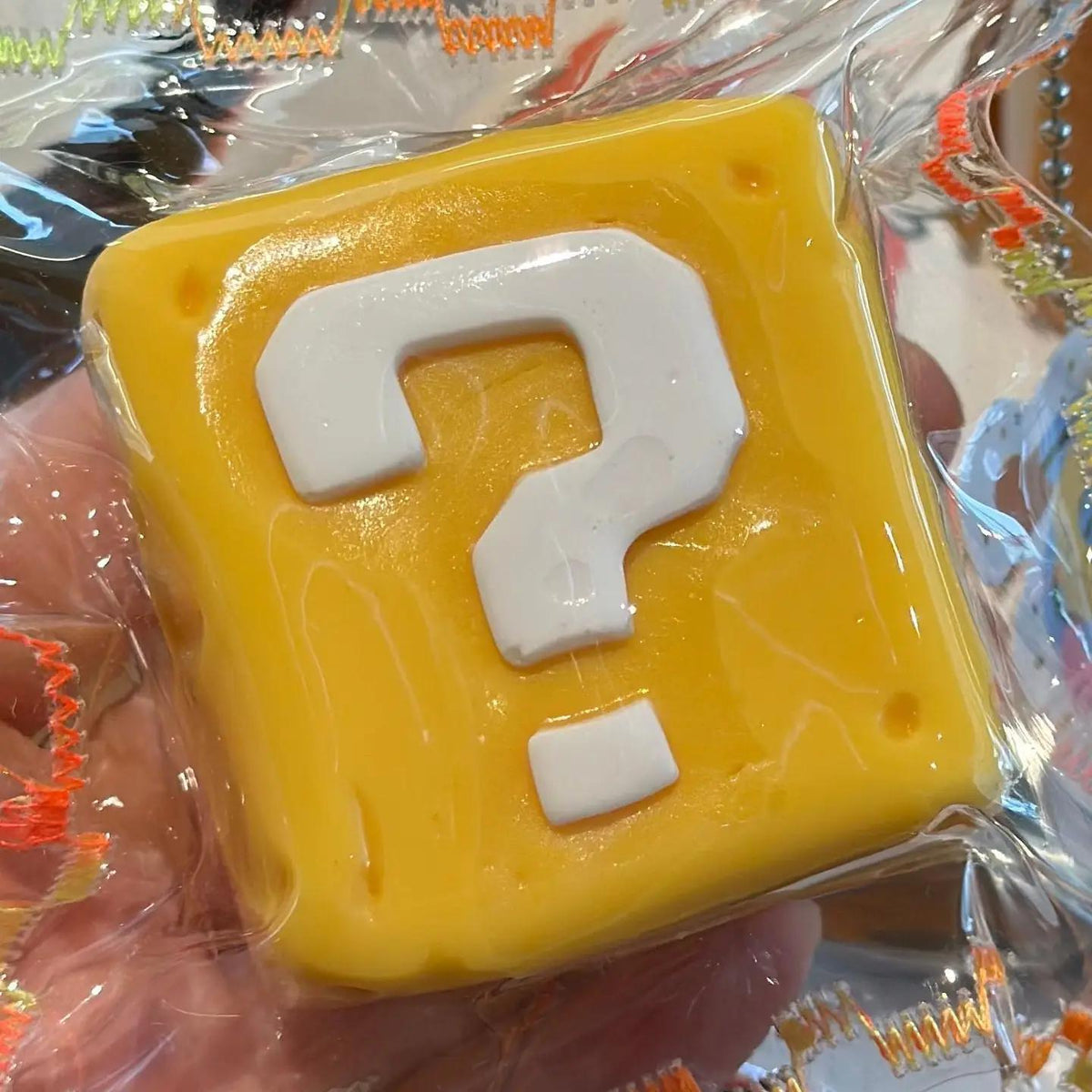 Mario Question Block Taba Squishy Toy Retro Gaming Inspired Collectible Just Squeeze Studio Thick Cream Texture