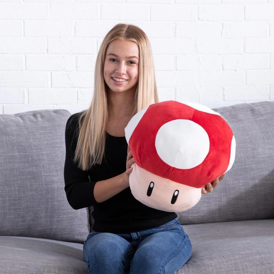 Mocchi- Super Mario™ Super Mushroom Mega Plush Toy, 15 inch