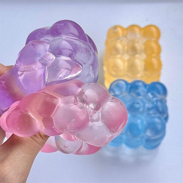 SugarSqueez Squishies® Bubble Cube Maltose Fidget Stress Ball (1pc) Assorted Colors
