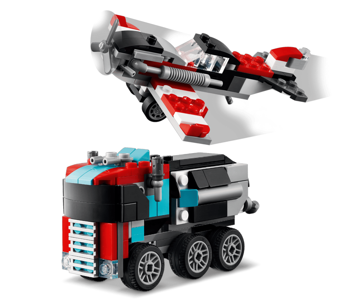 Flatbed Truck with Helicopter