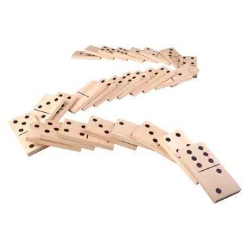 6" JUMBO WOODEN DOMINOES SET