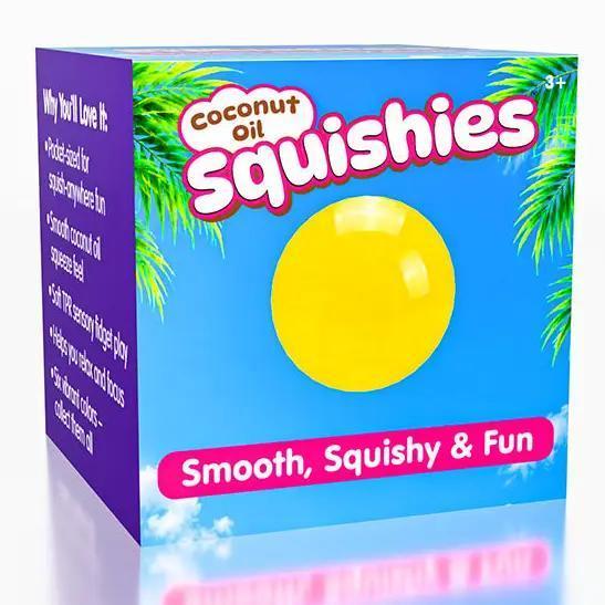 Coconut Oil Squishies® Solid Squish Fidget Stress Ball (1pc) Assorted Colors