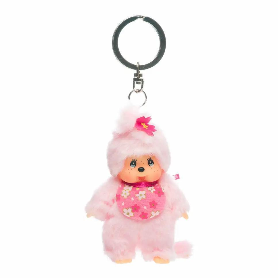 Monchhichi BCC Cherry Blossom Keychain, 4 in
