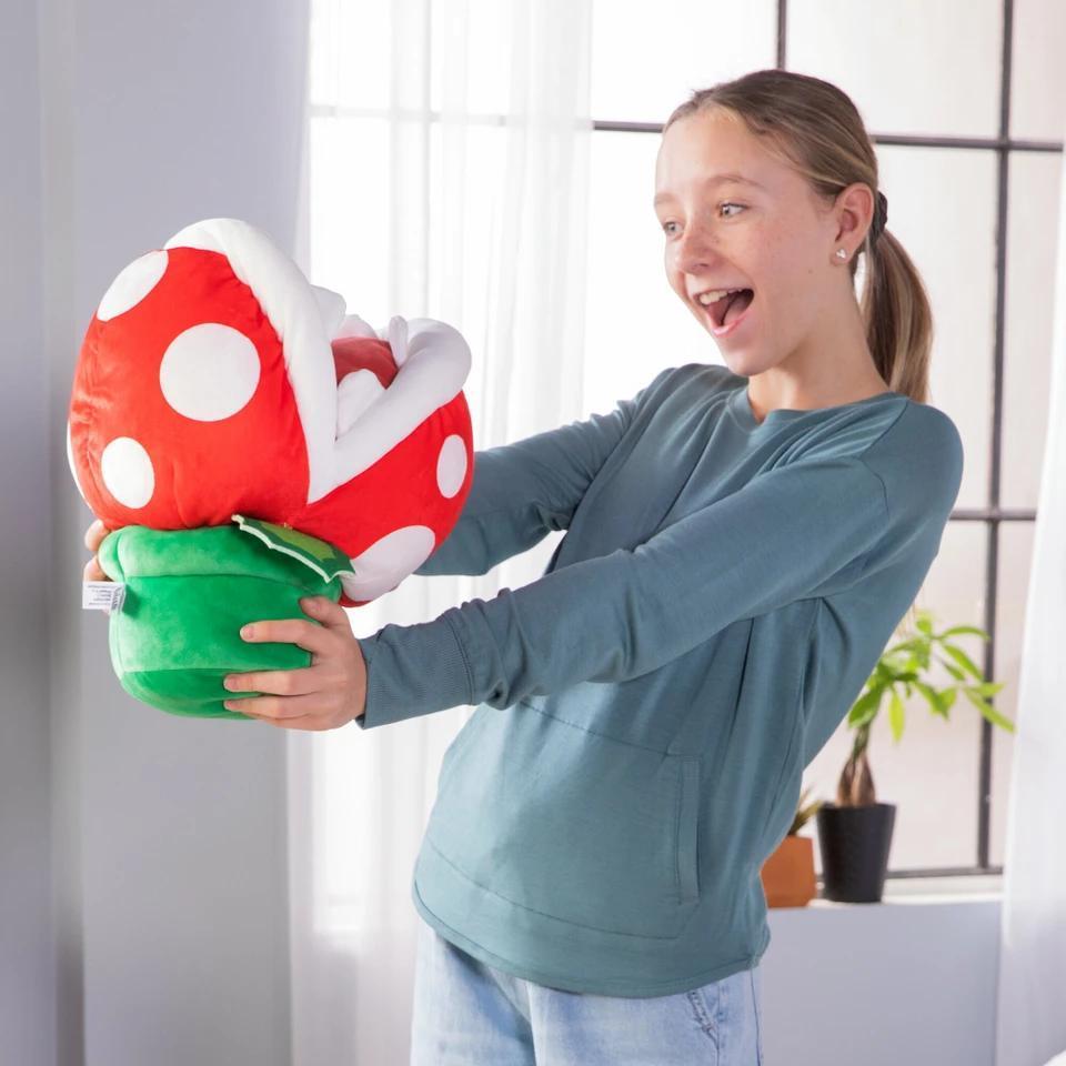 Club Mocchi- Mocchi- Super Mario™ Piranha Plant Mega Plush Stuffed Toy, 15 inch