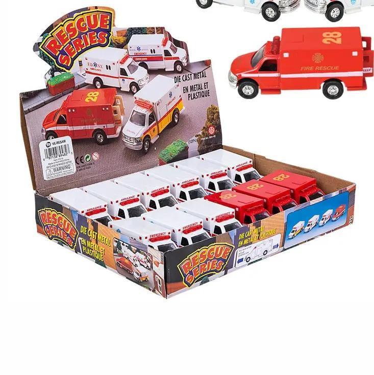 5" DIE CAST PULL BACK RESCUE AMBULANCE