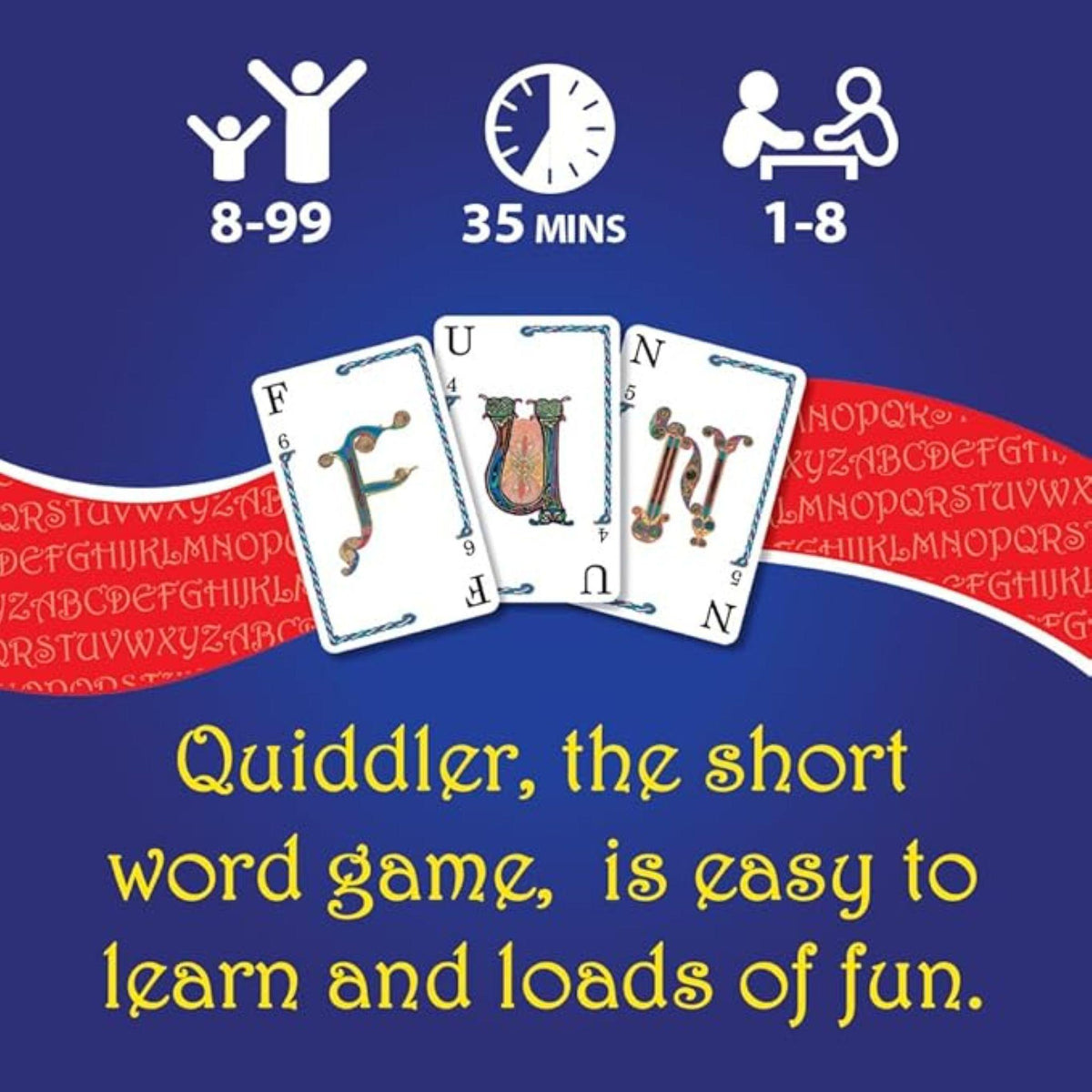 Quiddler — Card Game — Make Short Words with Cards to Win — For Family Game Nights — Ages 8