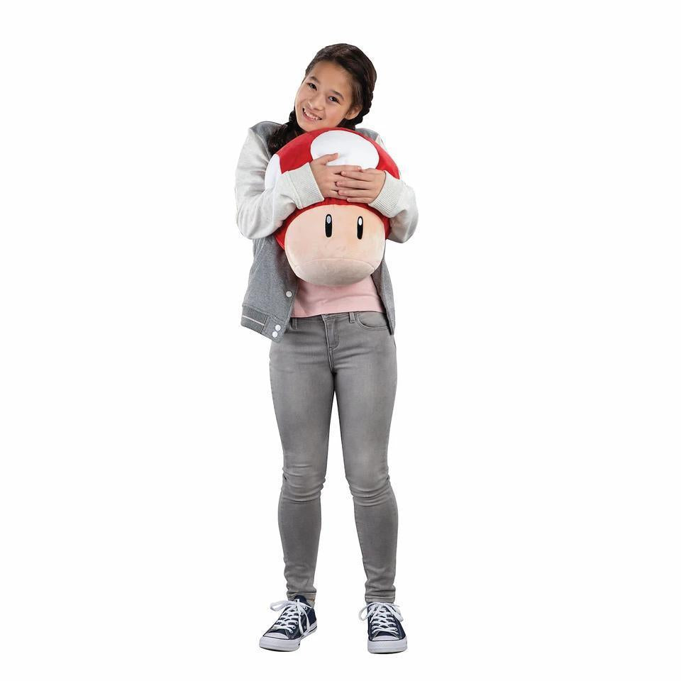Mocchi- Super Mario™ Super Mushroom Mega Plush Toy, 15 inch