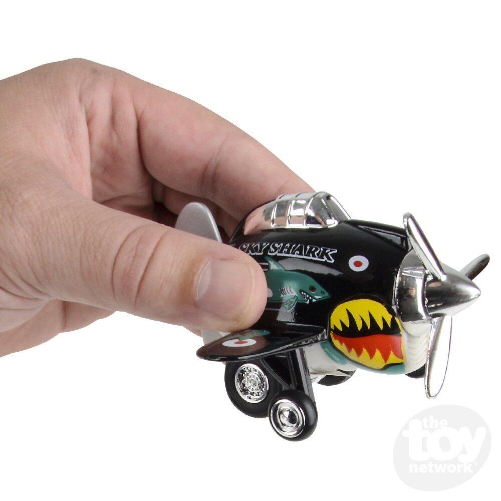 3.5" DIECAST PULLBACK SKY SHARK PLANE