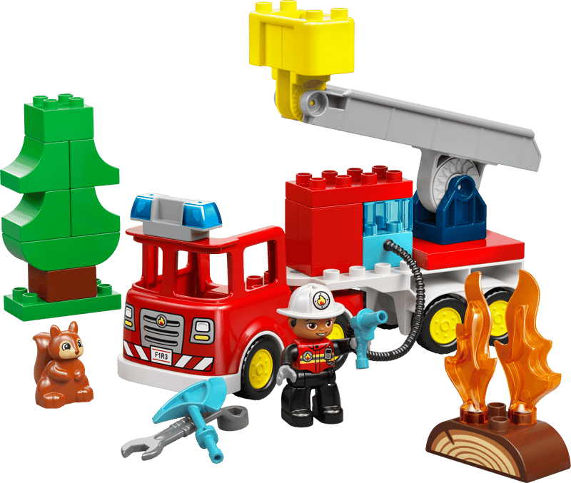 10473 Fire Truck with Hose and Firefighter