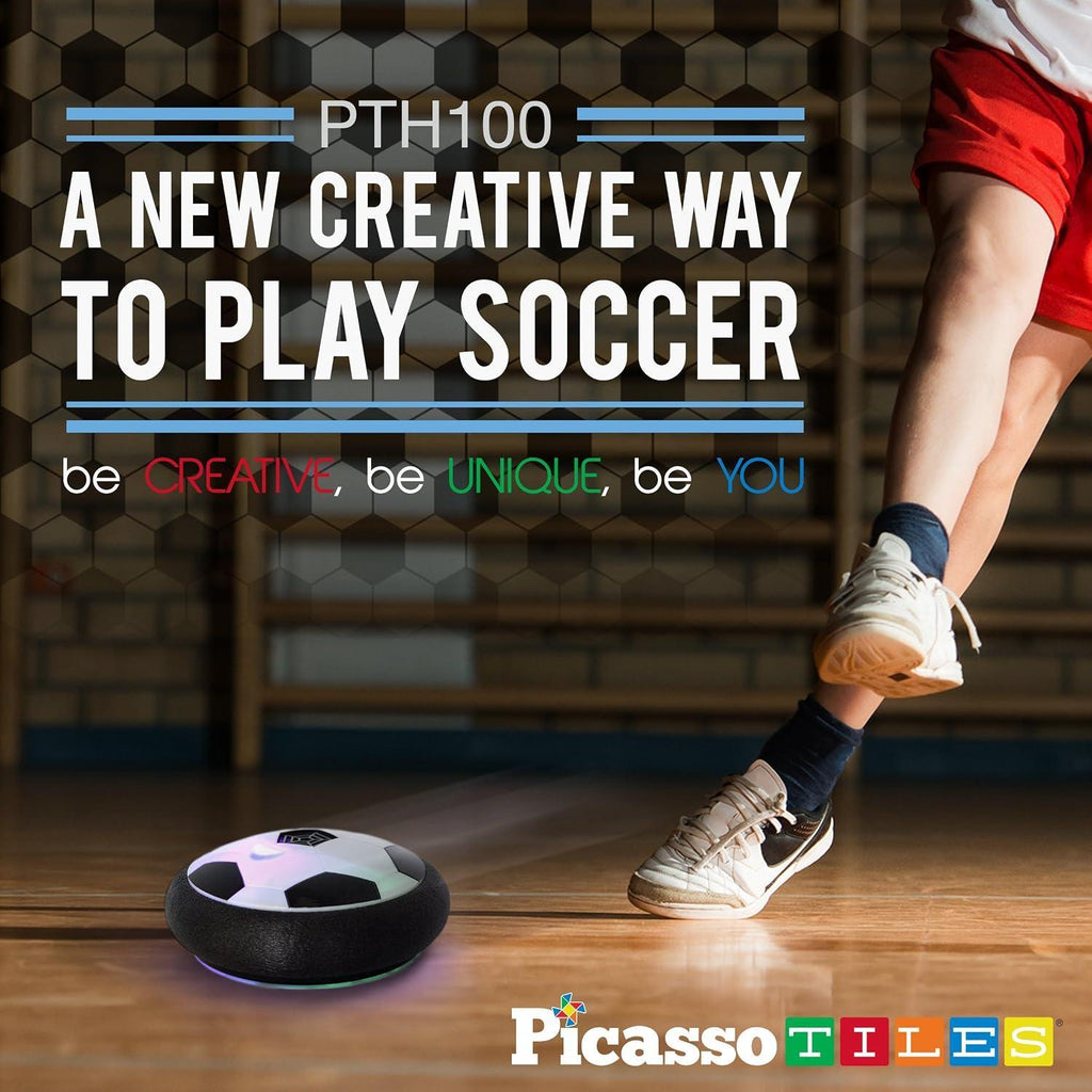 PicassoTiles Soccer Hoverball Air Hockey Electric