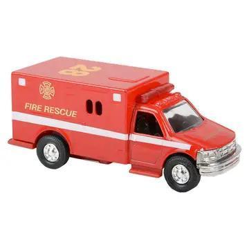 5" DIE CAST PULL BACK RESCUE AMBULANCE