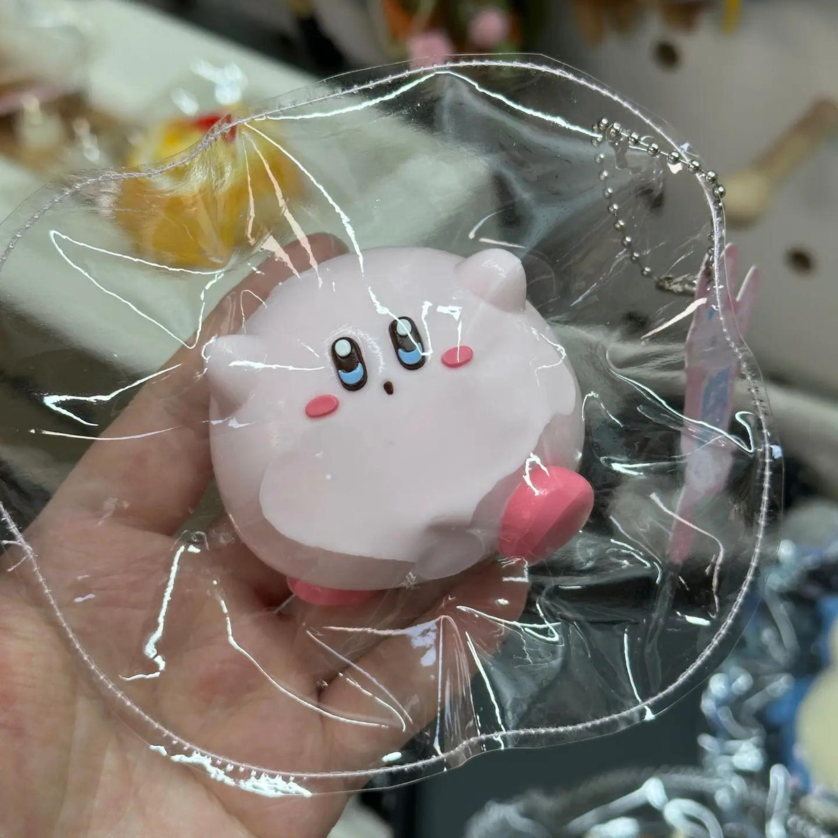 Kirby Taba Squishy Toy Cute Pink Character Slow Rising Collectible Just Squeeze Studio Thick Cream Texture