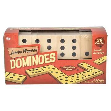 6" JUMBO WOODEN DOMINOES SET
