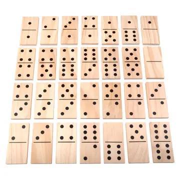 6" JUMBO WOODEN DOMINOES SET