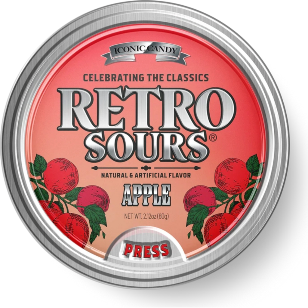 Retro Sours Red Apple Hard Candy 2.12 oz