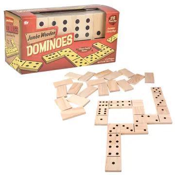 6" JUMBO WOODEN DOMINOES SET