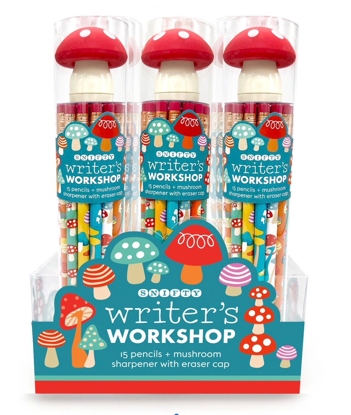 Writer's Workshop Mushroom Pencils + Sharpener