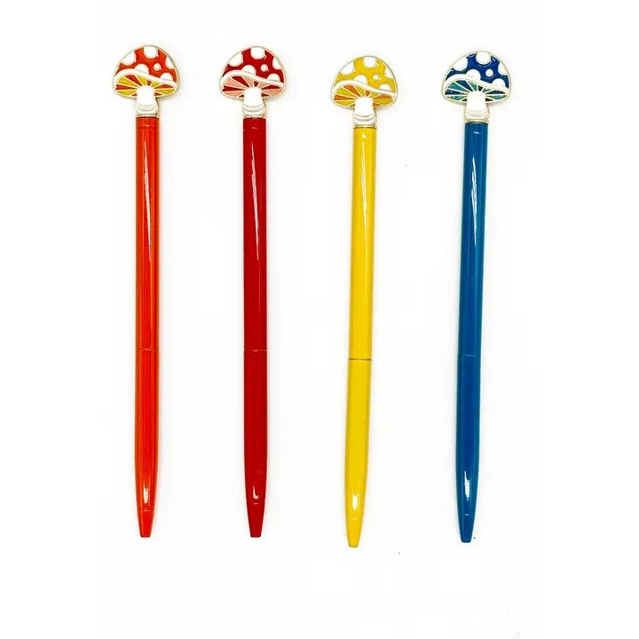 Enamel Mushroom Charm Pen