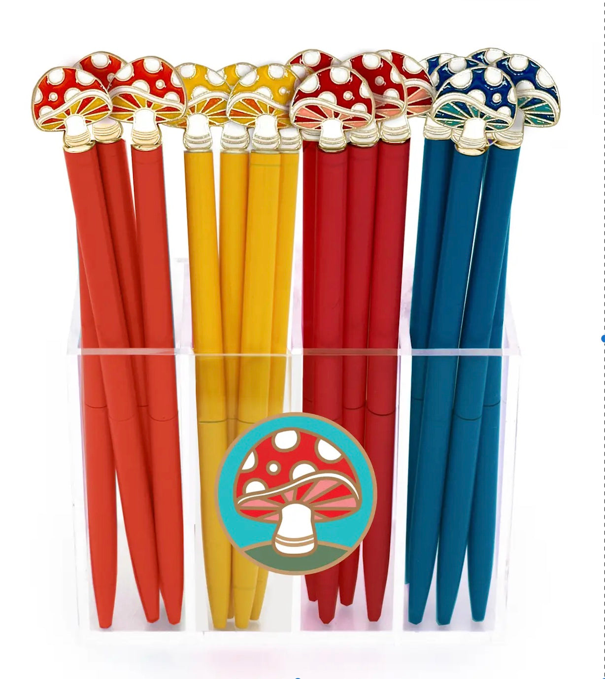Enamel Mushroom Charm Pen
